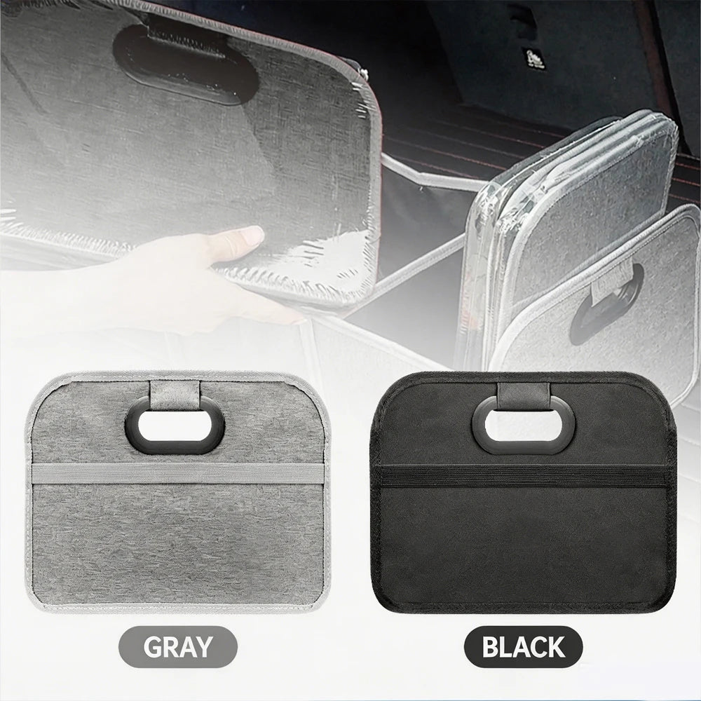 Foldable Oxford Fabric Car Trunk Storage Box Collapsible Vehicle Cargo Organizer for SUV Sedan Space Saving Container Qme