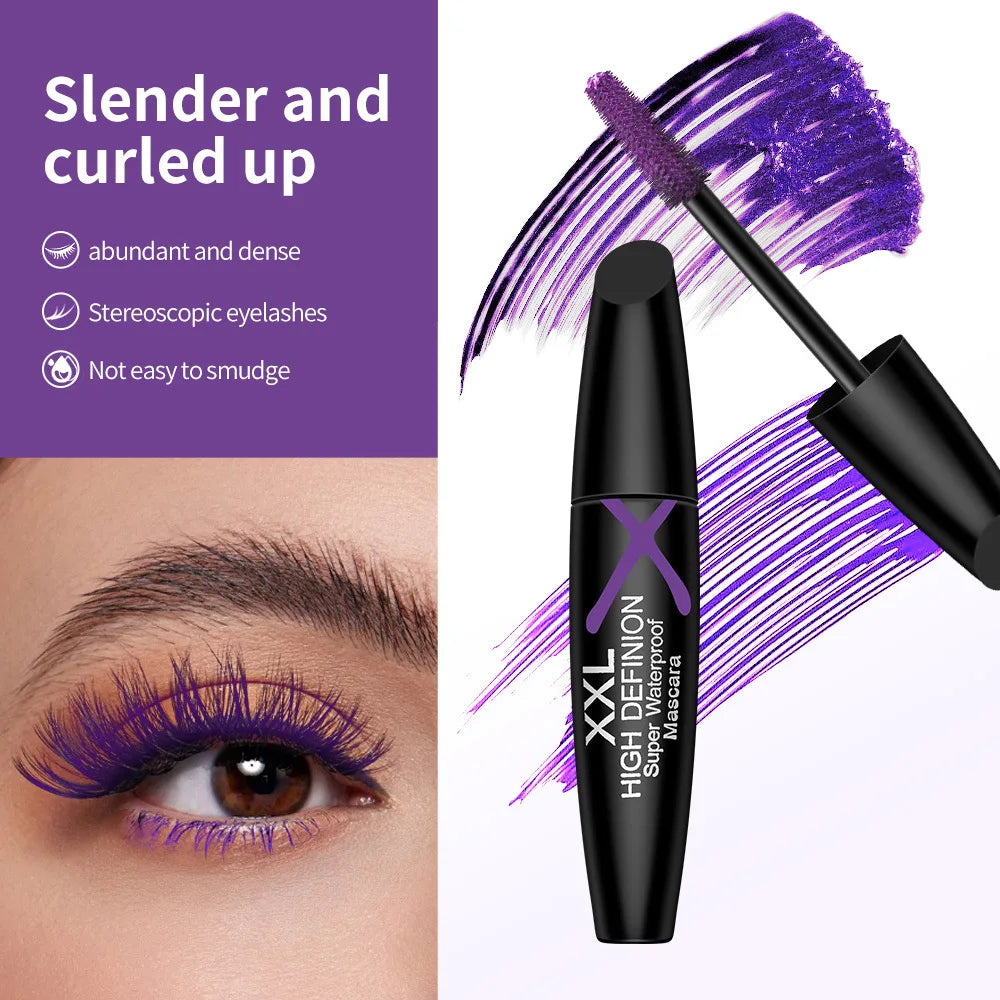 6-Color Mascara Volumizing Lengthening Waterproof Smudge-proof Qme