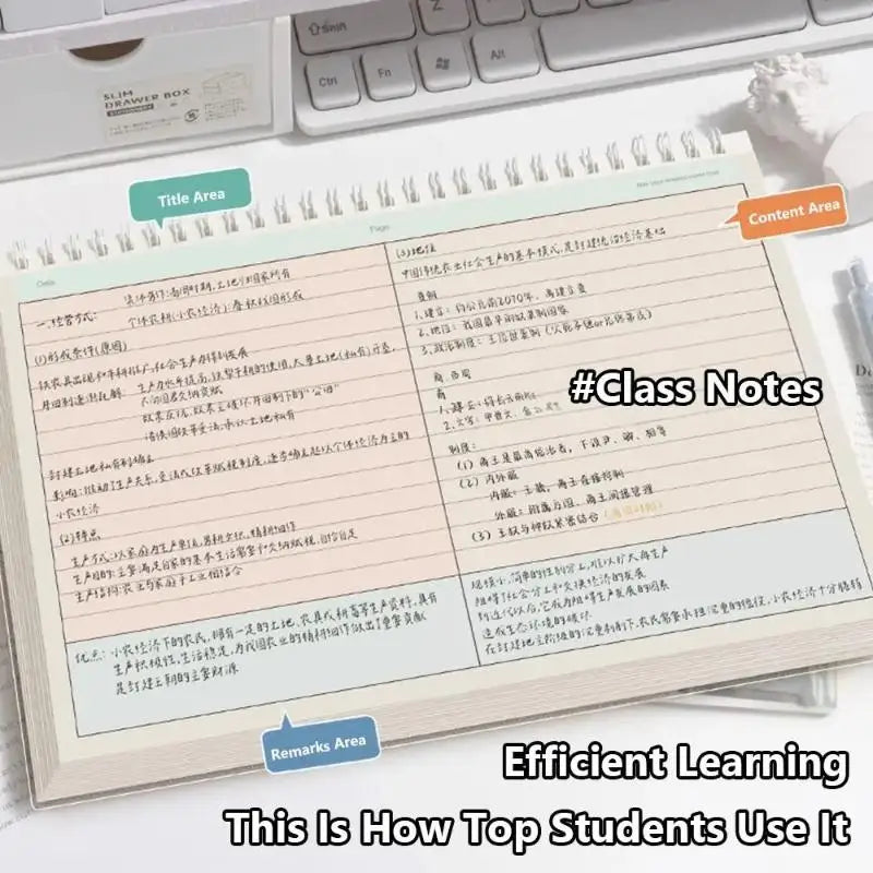 60 Sheets B5 Coil Notebook Portable Thickened Paper Multi-functional Qme