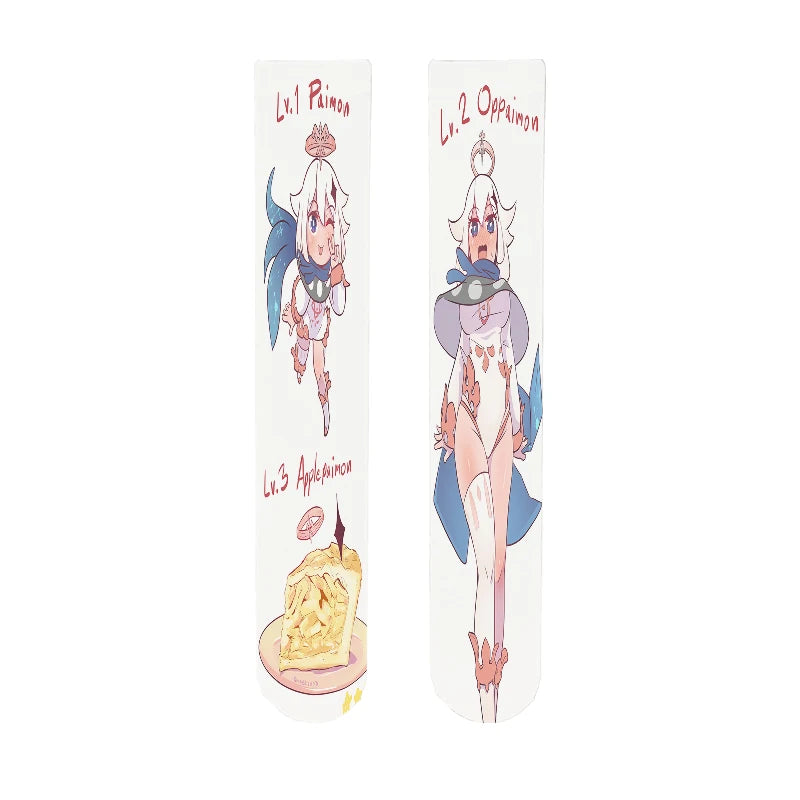 Interesting Japanese Design Women's Stockings Genshin Series Thigh Qme style12 One Size