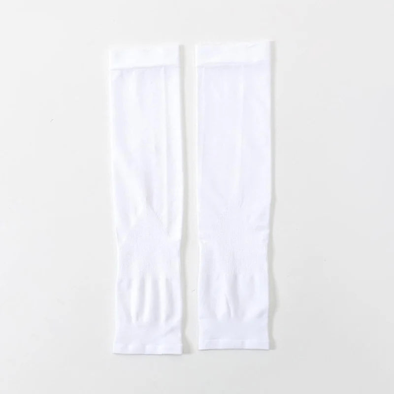 New Gothic Lolita Anime Solid Soft Rock Punk Gloves JK Girls Mittens Oversleeve Men Women Sun Block Cuff Fingerless Arm Warmers Qme WHITE one size