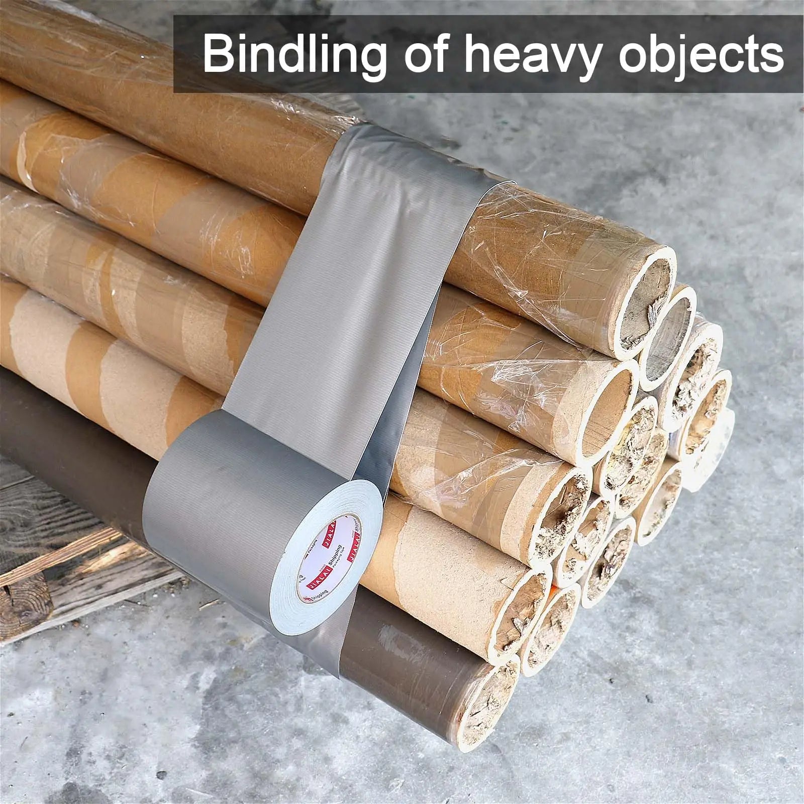 Silver Duct Tape, Industrial Grade Heavy-Duty Waterproof Strong, Flexible, No Residue, for Crafts & Home Improvement Qme