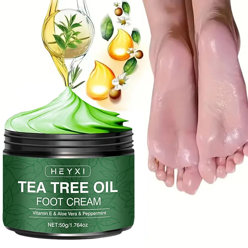 Tea Oil Cracking Cream Hand Foot Care Long-lasting Deep Moisturizing Qme green