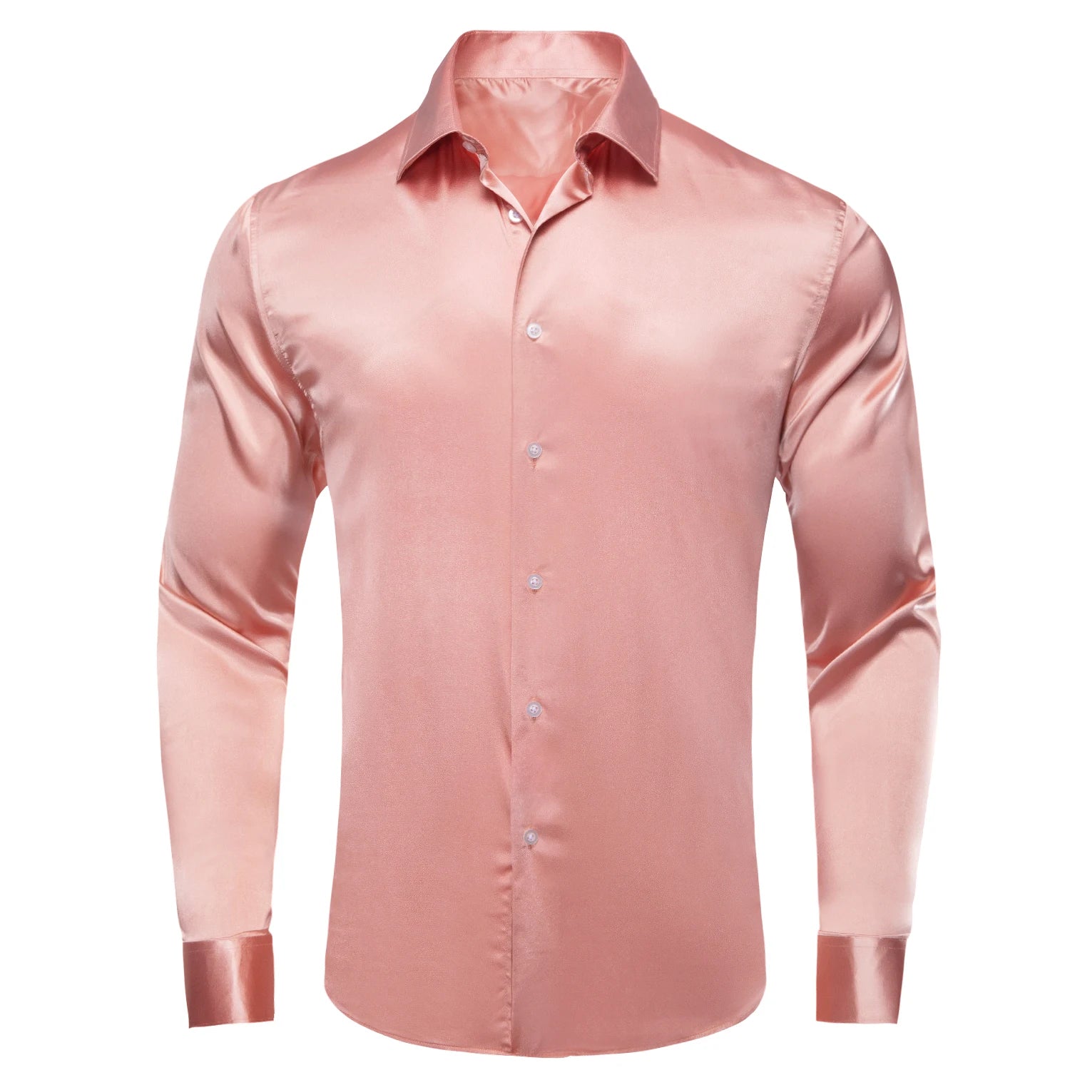 Hi-tie Luxury Plain Silk Mens Dress Shirts Long Sleeve Pure Purple Qme CY-1639 XXL