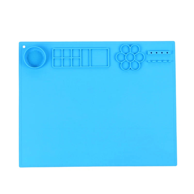 Silicone Painting Mat Art Cup Large Easy Clean Up Protects Surfaces Qme Blue