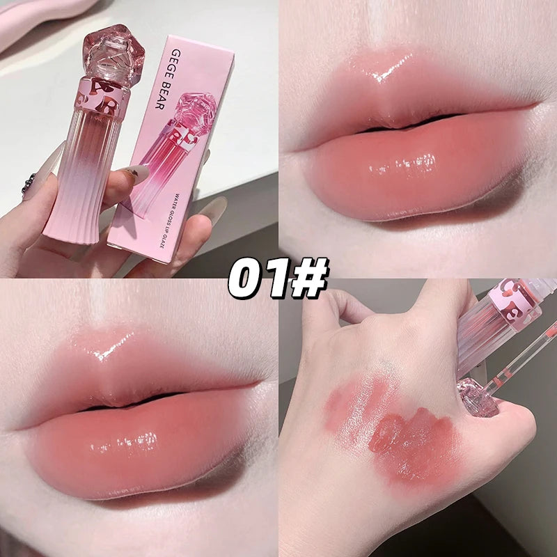 Gege Bear Water Light Lip Llaze Mirror Lipstick Gloss Hydrating Qme GX1387-01