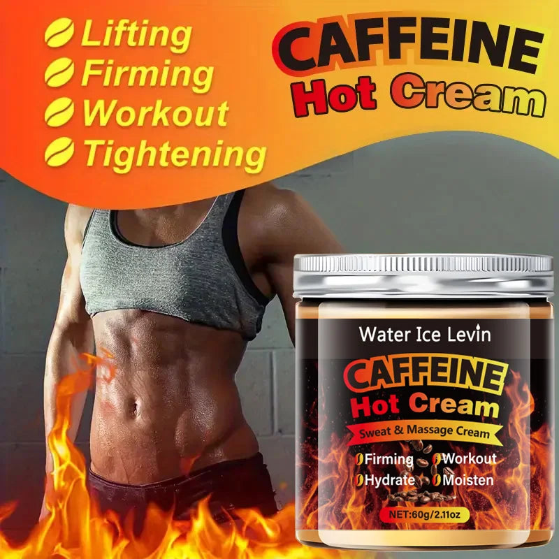 60g Caffeine Thermal Massage Cream - Deeply Nourishing and Firming Moisturizing Cream for Face and Body, Ideal for Exercise, Enhances the Moisturizing System, Moisturizing Cream Qme
