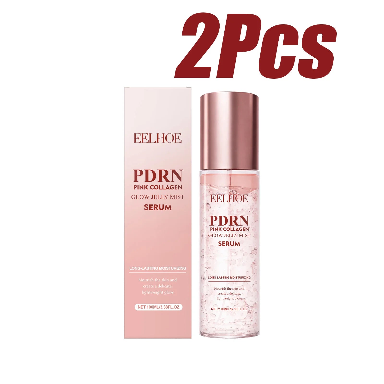 Jelly Mist Serum Collagen Brightening Essence Spray Facial Moisturizing Soothing Delicate Skin Improve Drying Skin Care Qme 2 x 100ml Boxed