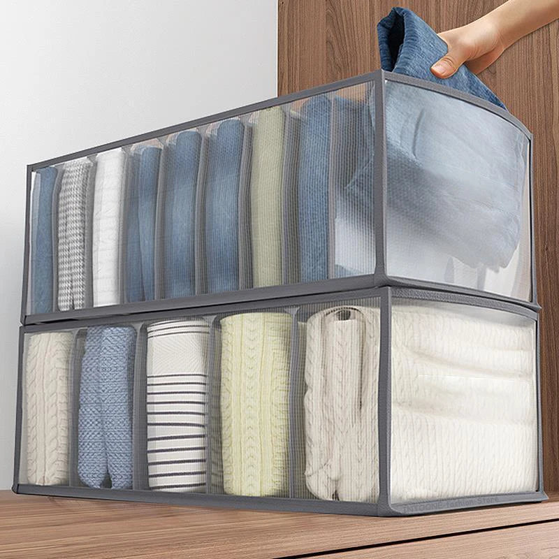 Clothing Storage Organizer Box Cabinets Drawer Jeans Organizer Underwear Pants T-Shirt Socks Storage Box Save Wardrobe Space Qme