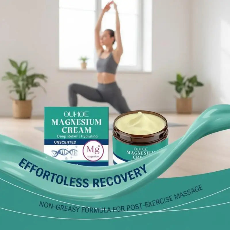 Calming Magnesium Body Cream Sore Muscles Enhanced Nourishing Massage Qme