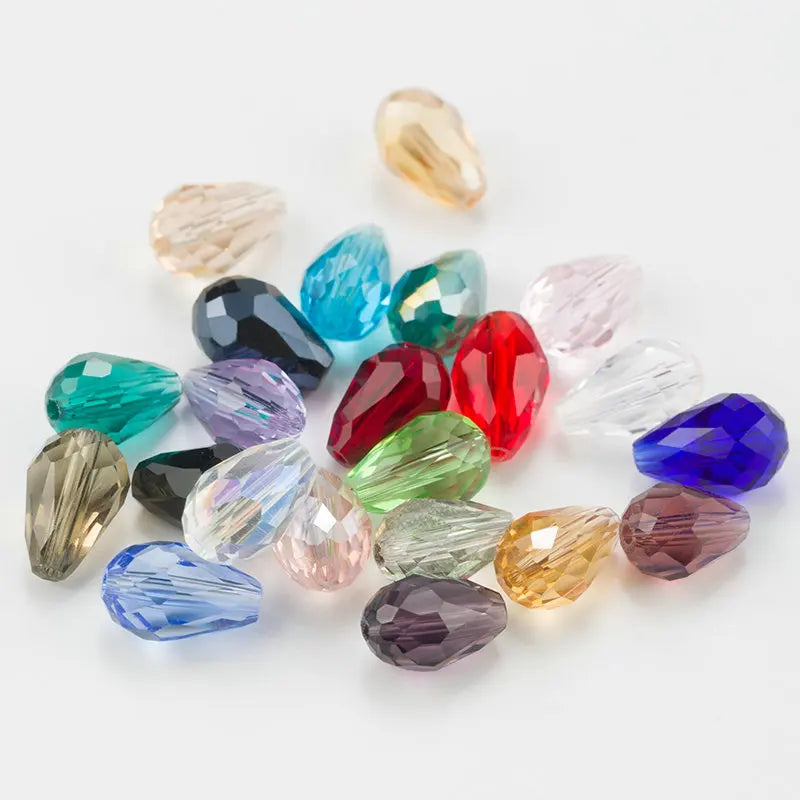 6x8MM 70PCS Faceted Austria Waterdrop Crystal Beads for Jewelry Making Teardrop Glass Beads DIY Bracelet Earring Supplies Qme 1-70pcs