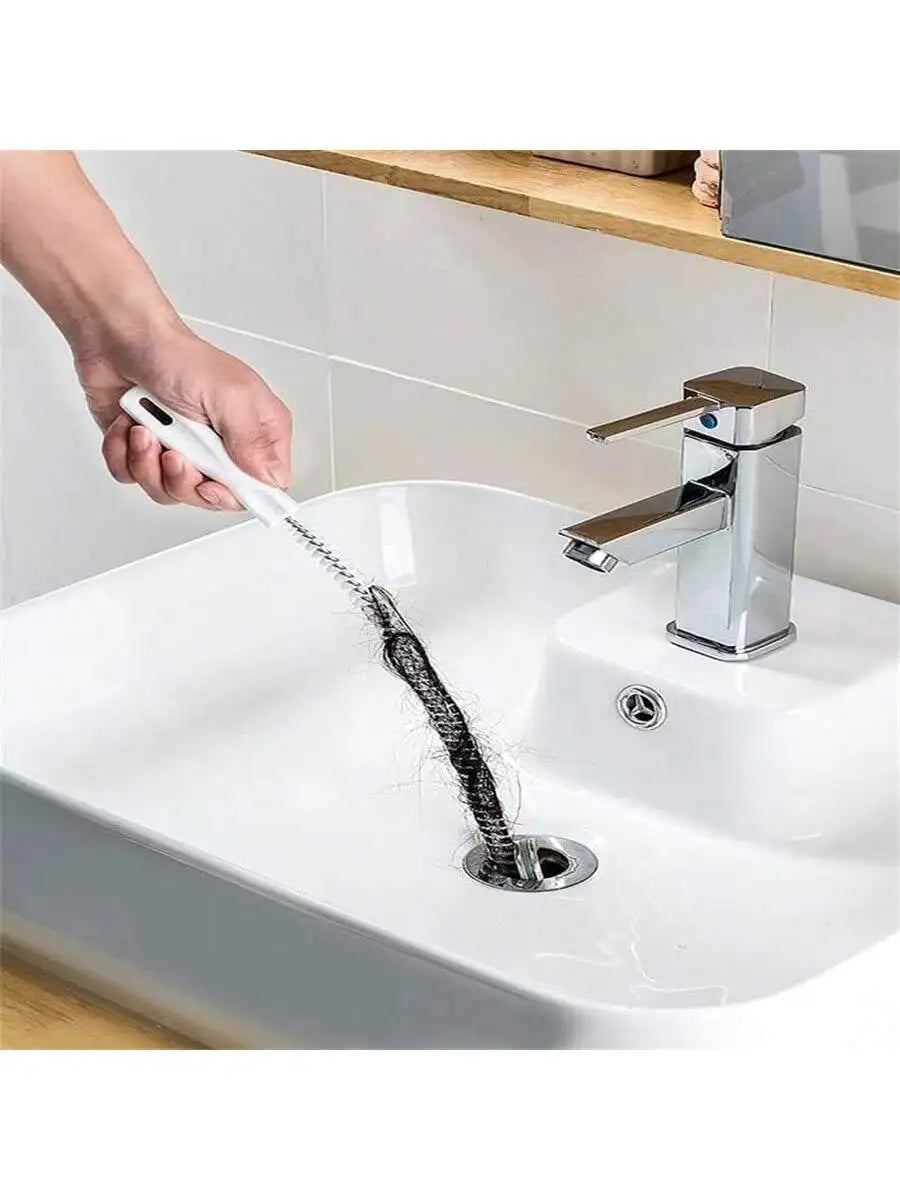 Multi Purpose Pipe Cleaning Brush Flexible Long Handle Sink Drain Qme 1pc