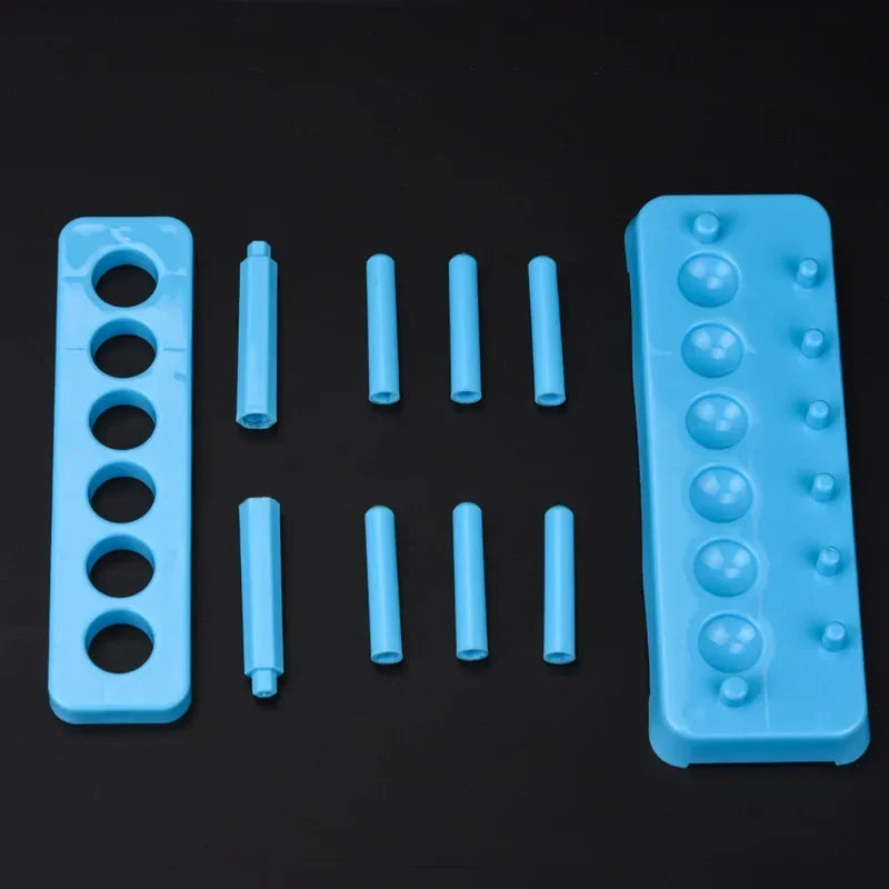 Lab School Supplies Red Plastic Test Tube Rack 6 Holes Holder Support Qme