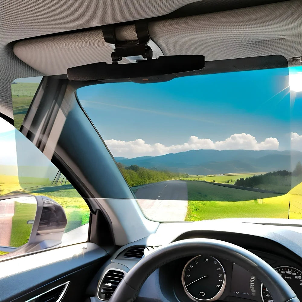 Adjustable Polarized Car Sun Visor Extension Anti-UV Anti-Glare Sunshade HD Night Driving Protector for Most Vehicles Accessory Qme