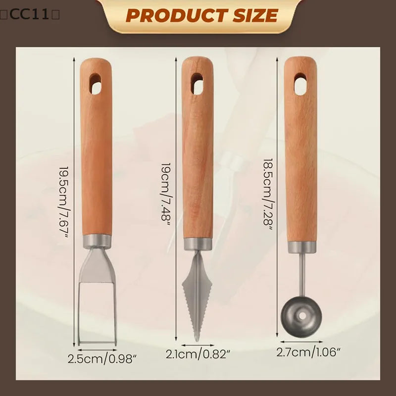 CC11Stainless Steel Watermelon Cutter Fruit Slicer Tool 3-in-1 Melon Qme