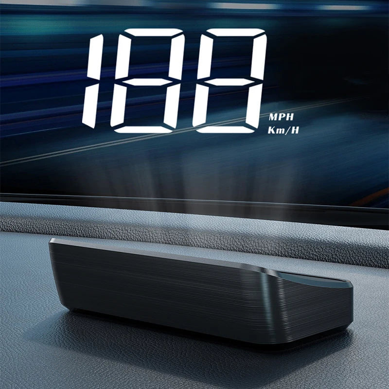 Car Speedometer HUD GPS Head Up Display Digital Speed Meter Qme White