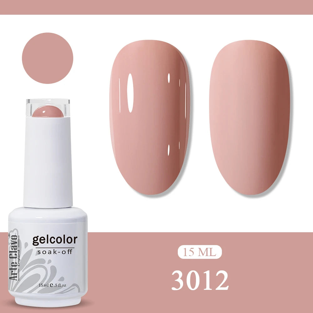 Arte Clavo Amber Gel Nail Polish Translucent Vintage Jelly Semi Qme 3012