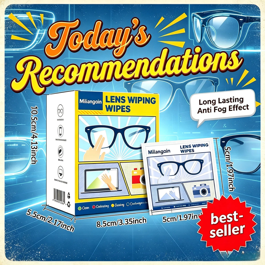 The Glasses Defogging Wet Wipes Quickly Dissolve Water Vapor, Effectively Block Fog For a Long Time and Leave No Marks WhenWiped Qme