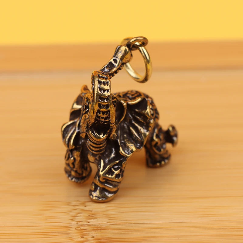 Chinese Wealth Texts Vintage Copper Animal Figurines Ornaments Solid Qme