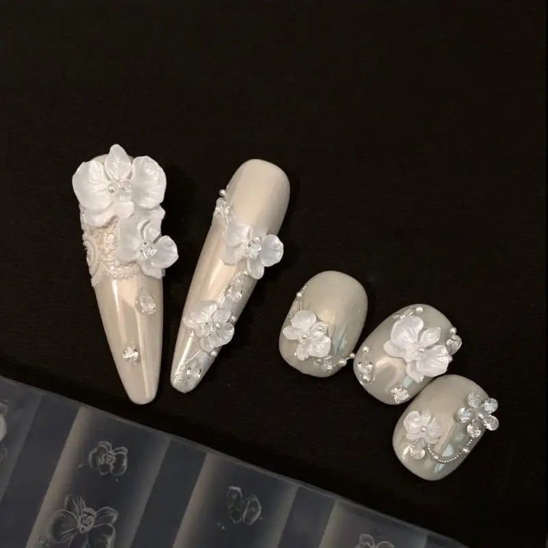 3D DIY Sweet Butterfly Orchid Flower Design Phalaenopsis Silicone Qme