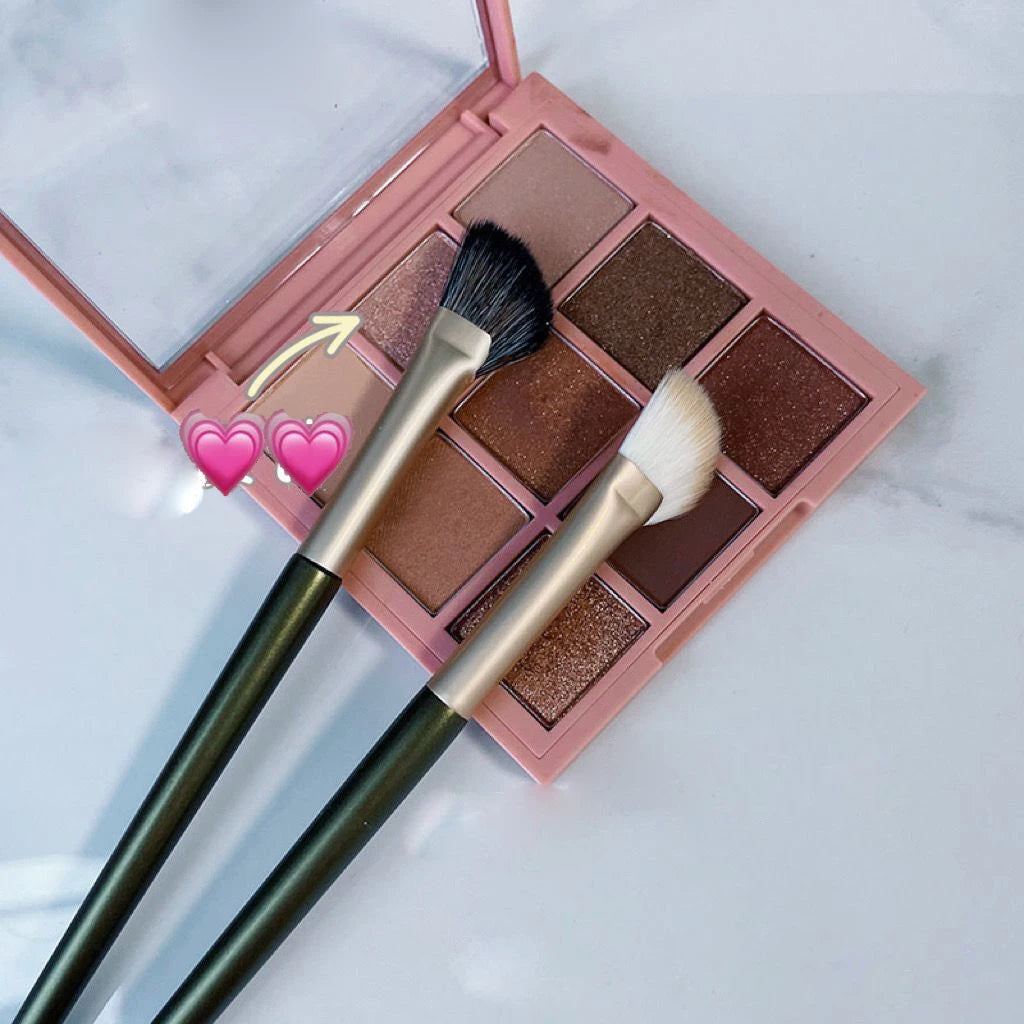 Flat Angled Half Fan-shape Nose Shadow Brushes Professional Soft Qme