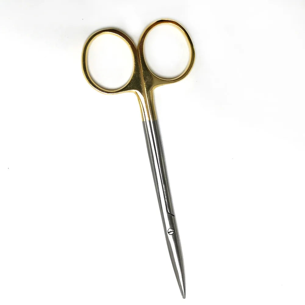 Gold Handle Blunt Scissors Nose Plastic Equipment Cosmetic Surgery Qme