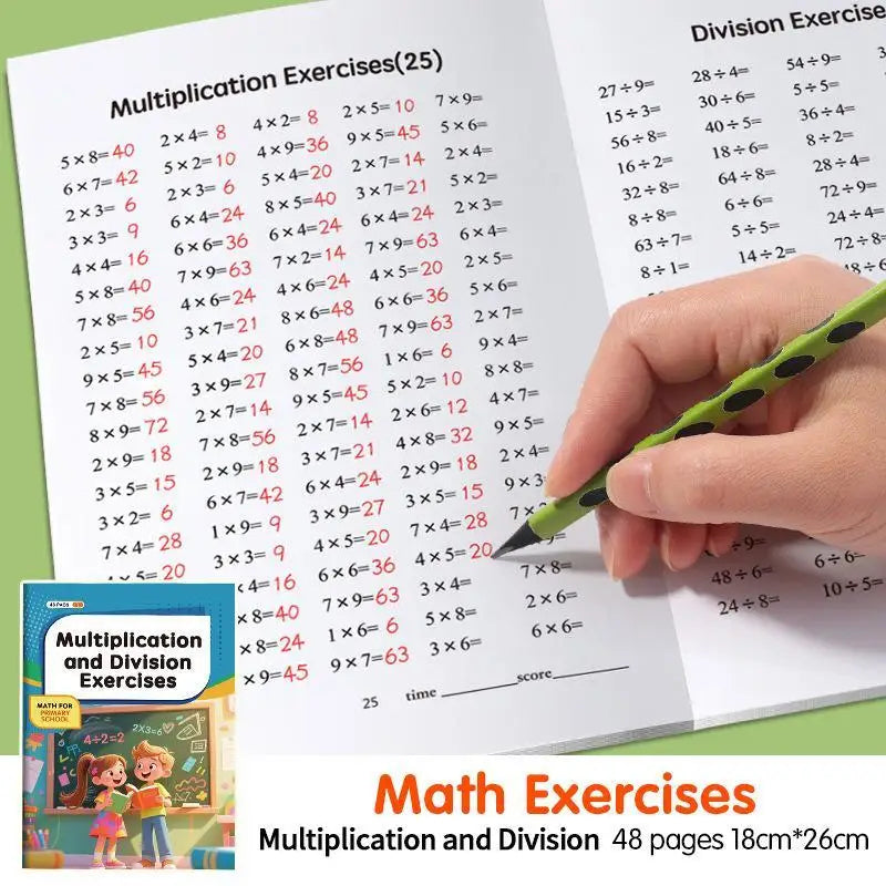 Multiplication Division Math Practice Workbook Boost Calculation Qme