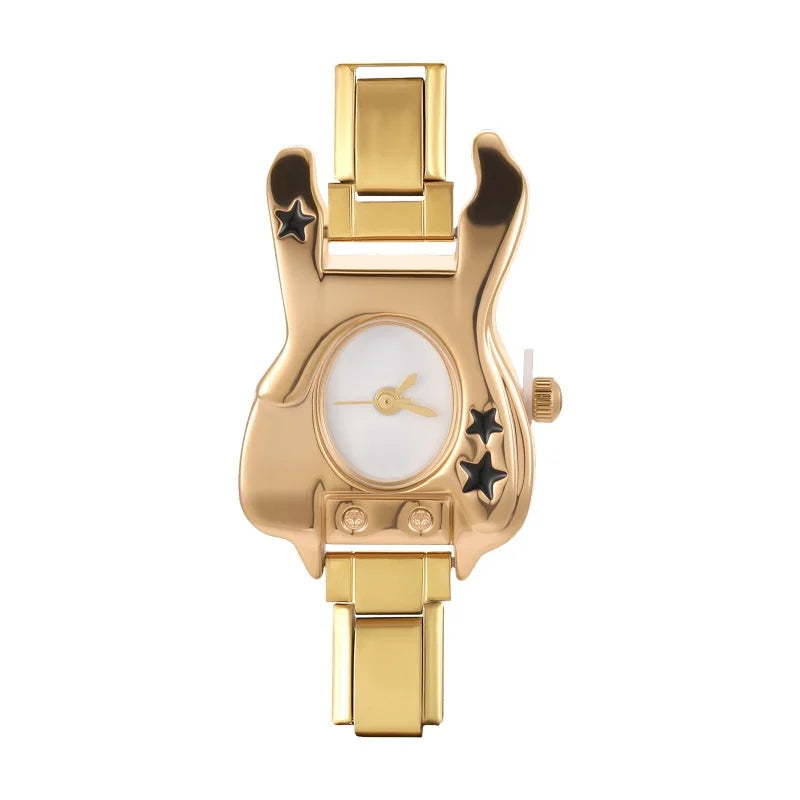 Wholesale Guitar Shape Stainless Steel Men's Women Watch Bracelet Fit