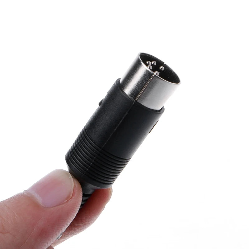 ESCAM 3 Pcs DIN Male Plug Wire Connector with Plastic Handle Cable Connector 5 Pin with Plastic Handle Qme