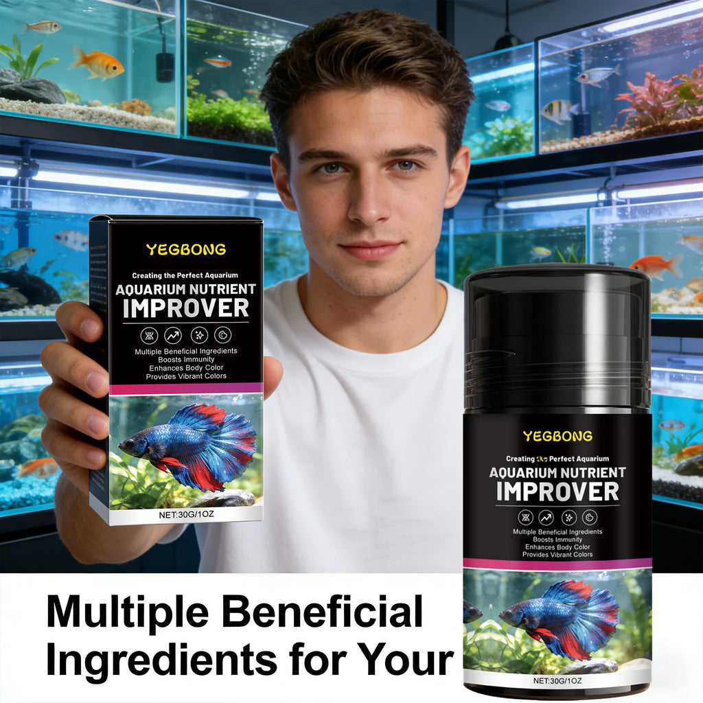 Aquarium Nutrient Improver Promoting Growth Supplement Natural Pigment Enhancing Color Boost Lmmunity Ornamental Fish Care Agent Qme