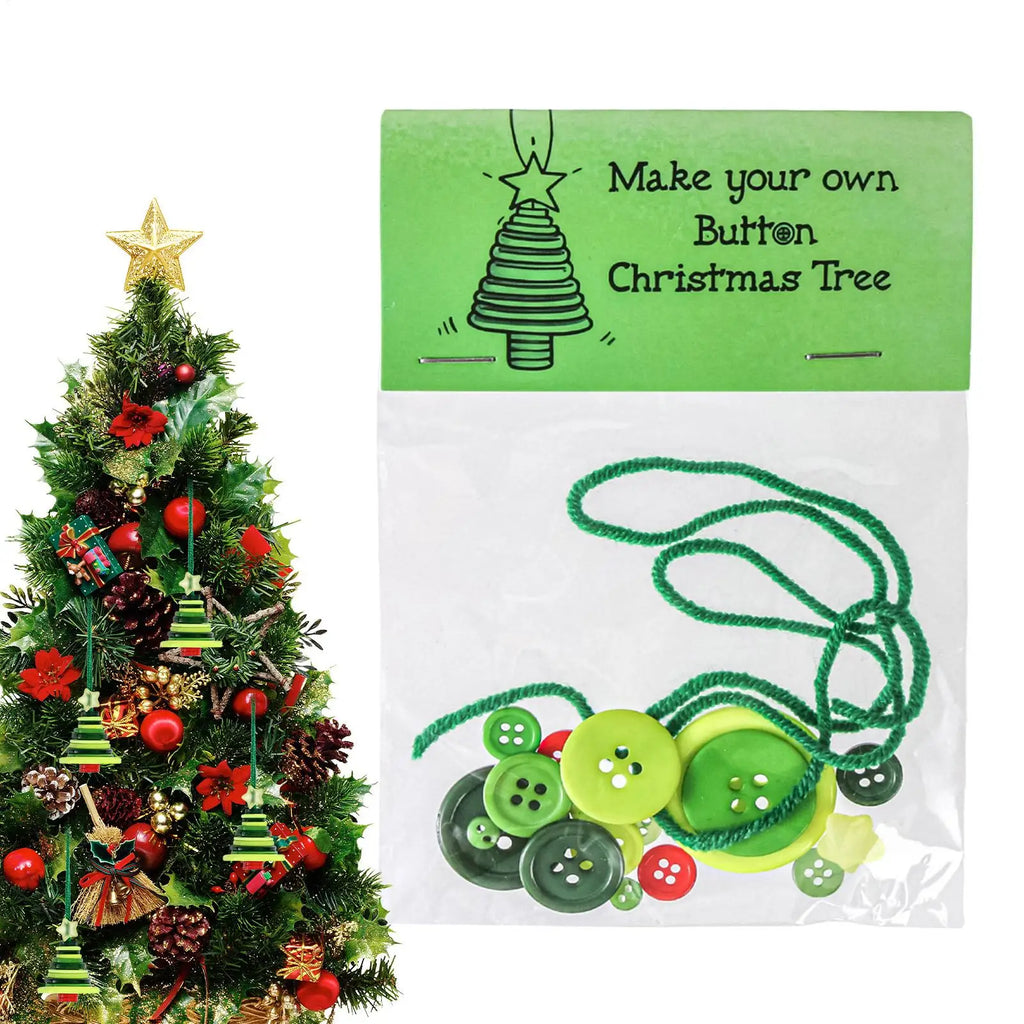 Christmas Tree Button Pendant Interactive Toy Snowman Ornament Crafts Qme
