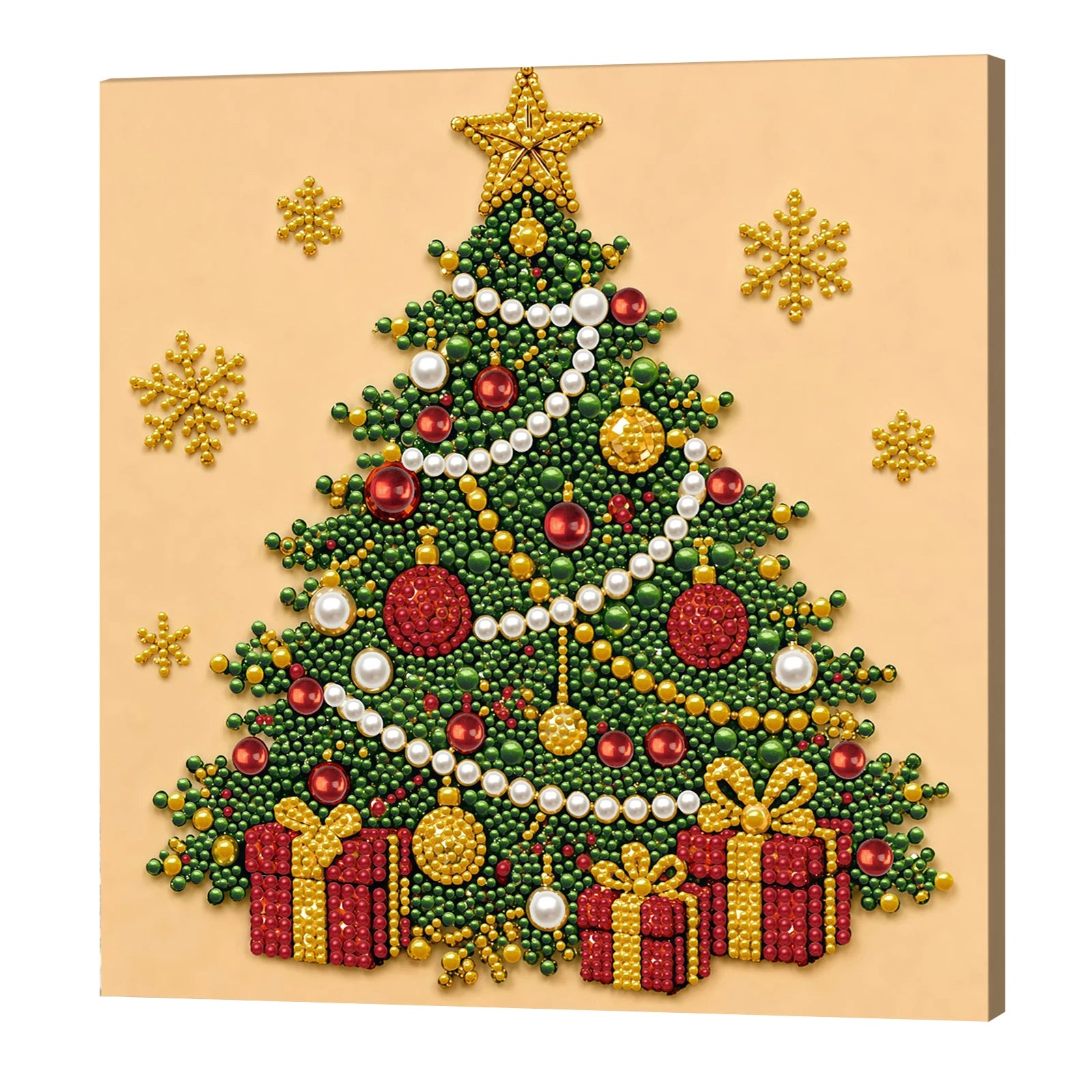 DIY Pearl Painting Kit with Frame 7.87x7.87in Pearl Dot Painting Pearl Art Painting for Adults Beginners Home Wall Decor Qme Christmas bush