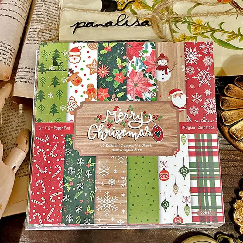Christmas Scrapbooking Paper Vintage Scrapbook 0 DIY Craft Creative Qme