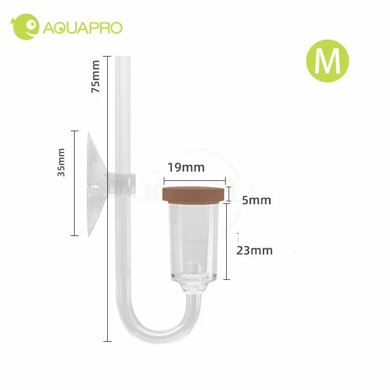 CO2 Diffuser For Aquarium Bubble Generator Twinstar Style Atomizer Acrylic Fishing Equipment Tank Plant Accessory System Mini Qme mini CO2 Diffuser M