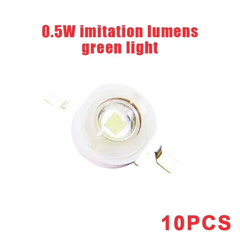 10Pcs High Power 0.5/1/1.5/3W Imitation Lumen LED Lamp Beads With High Brightness For DIY Lighting Flashlight Repairs Qme 0.5W Green