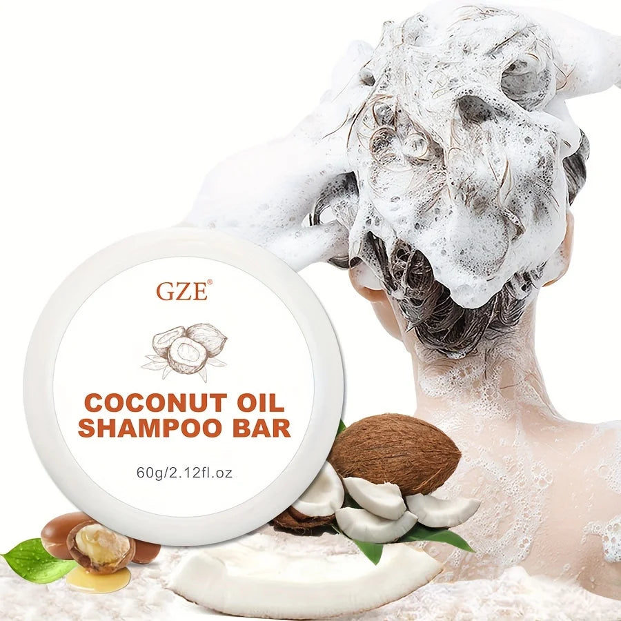 GZE Coconut Oil Shampoo Bar, Moisturizing Bar Shampoo for Dry Hair Qme