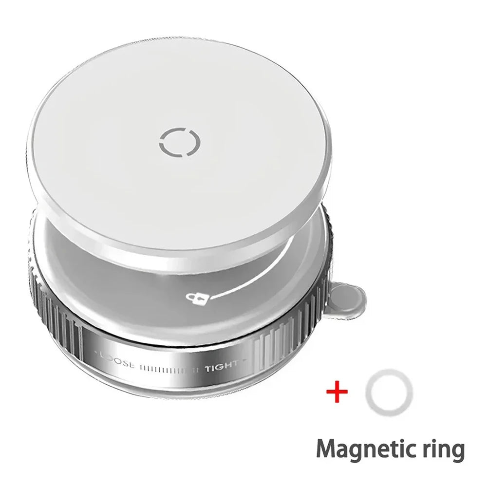 Magnetic Vacuum 360° Rotatable Car Moblie Phone Holder Universal GPS Navigation Stands For Car/Gym/Mirror/Shower/Smooth Surface Qme WHITE