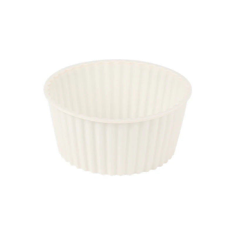 2Pcs Silicone Cake Mold For Muffin Cupcake Baking Food Grade Silicone Bagels Pan For Baking Non Stick Mini Cupcake Mould Qme White