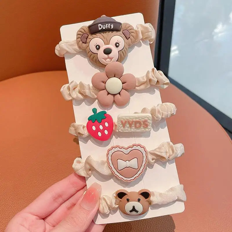 Clow Mi Cartoon Hair Tie Cute Gentle Clips Accessories Students Qme 4