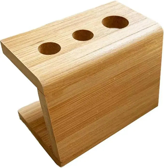 Mini Multi-slots Bamboo Stand Toothbrush Head Space Saving Bathroom Qme 3 holes