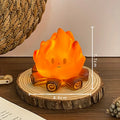 Cartoon Bonfire Night Light Led Electronic Candle Bedroom Bedside Qme YELLOW