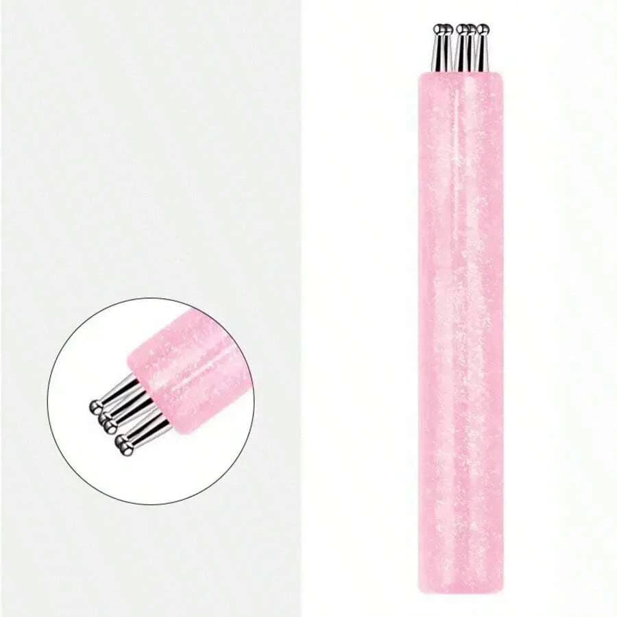 Bright Simple Quick Flower Painting Dotting Nail Art Tool Penneed Doh Qme Pink