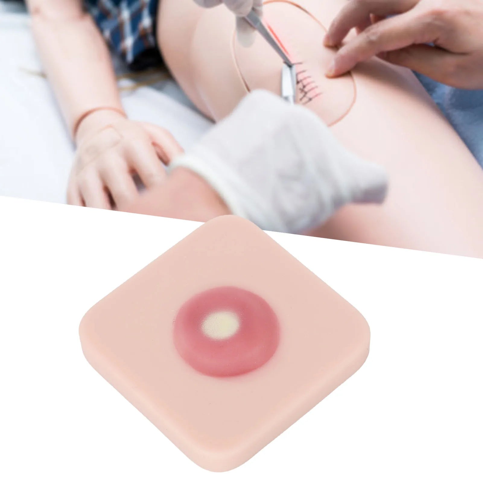 Abscess Incision Drainage Pad Sebaceous Cyst Surgical Removal Training Skin Abscess Suture Pad Abscess Incision Drainage Model Qme