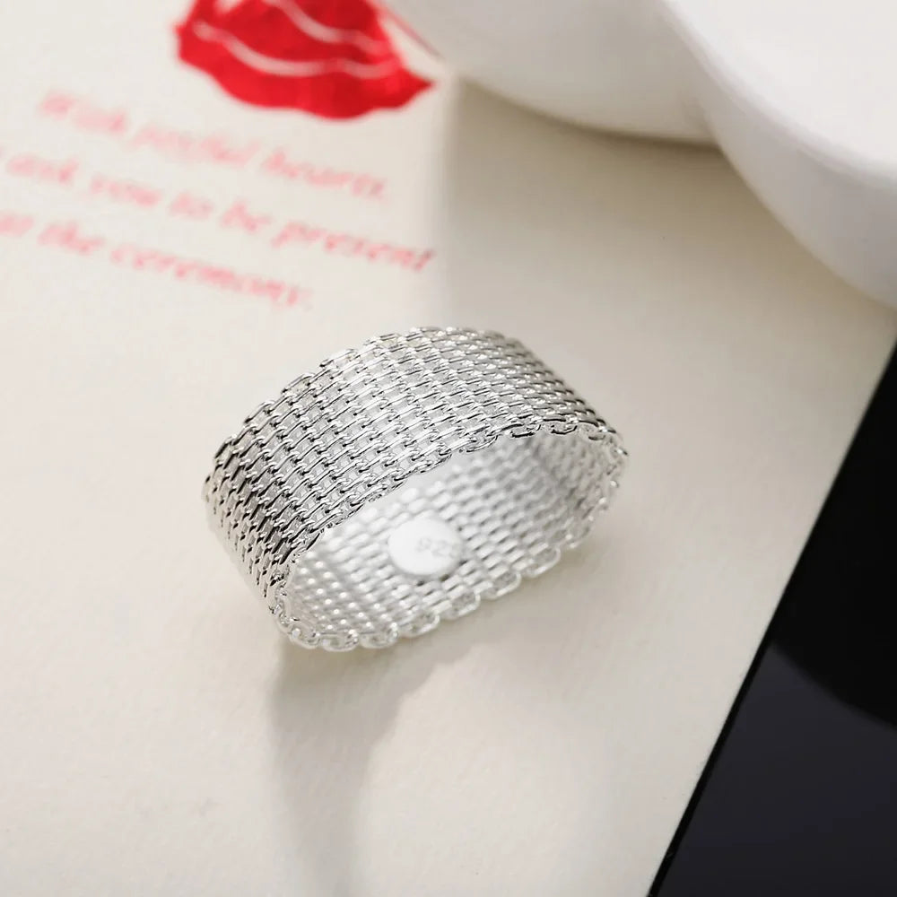 Charms 925 Sterling Silver Cute Rings for Women Men Size 6 7 8 9 10 Fashion Party Wedding Accessories Jewelry Gifts Qme