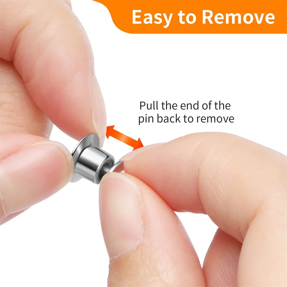 10/30/50pcs Safety Brooch Lock Metal Pins Back Keeper Caps Clasps for DIY Jewelry Making Accessories Findings Supplies Crafts Qme