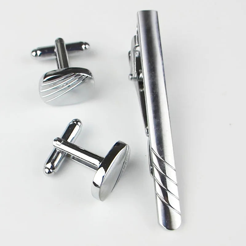 Men's Tie Clip Custom Cufflinks Man Shirt Pin Accessories Collar Qme color 1 One Size