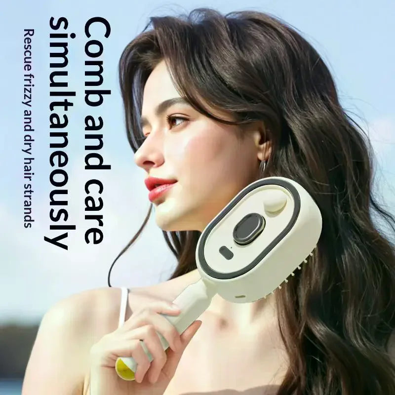 1 Vibration Scalp Massage Comb Hair Care Spray Head Massager Portable Qme