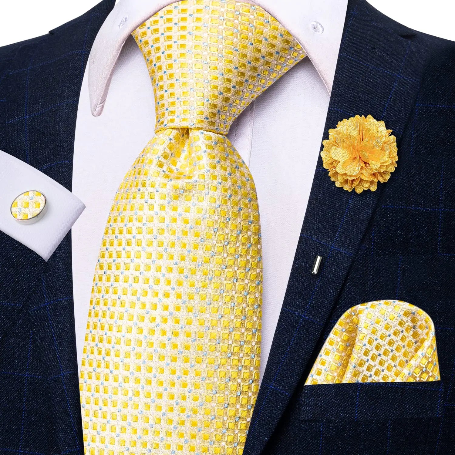 Striped Purple White Tie With Brooch Silk Elegent Necktie For Men Handky Cufflink Fashion Wedding Business Party Hi-Tie Designer Qme N-3778-XH-0070