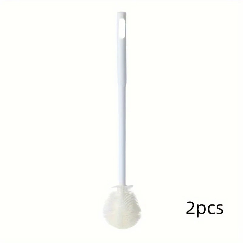 [Silicone Cleaning Brush] Foldable Long Handle Silicone Cleaning Brush - Soft Bristles for Teapots, Wine Glasses & Baby Bottles Qme 2pcs