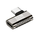 Type C to USB C 100W 20Gbps OTG Adapter 90 Degree Fast Charge Converter PD Male To Female Data Transfer for Laptop Phone Tablets Qme Type 3 CW